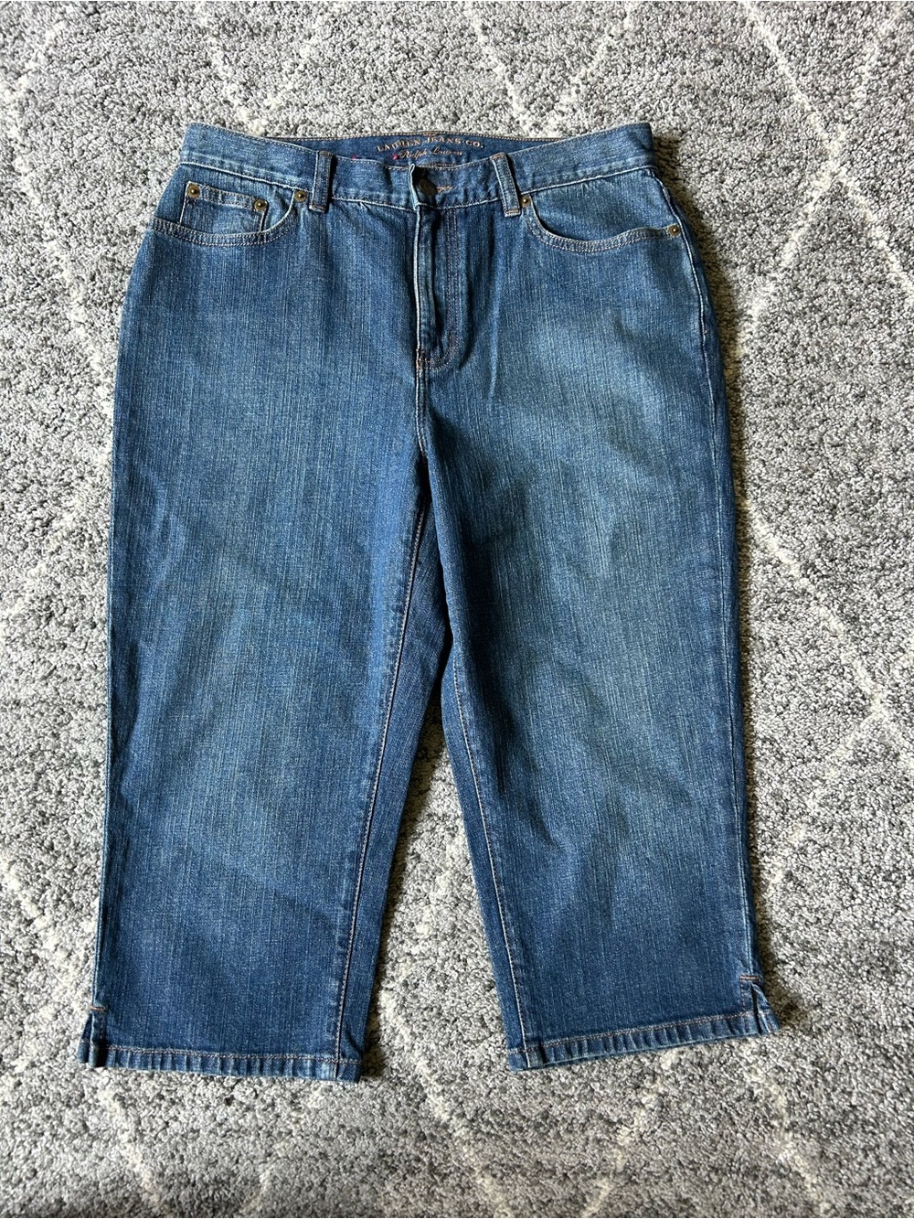Lauren Ralph Lauren Women’s Jeans Classic Mid-Calf Stretch Medium Blue Cropped